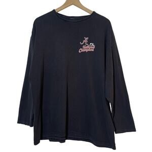 University of Alabama Size XL Black 2009 National Champions Long Sleeve Shirt
